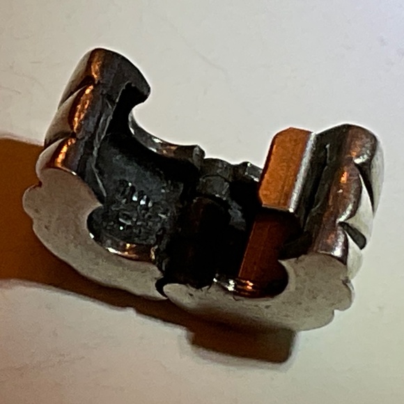 Pandora Retired Sterling Silver with 14K Gold Sunburst Clip Charm 790216 - Picture 4 of 7